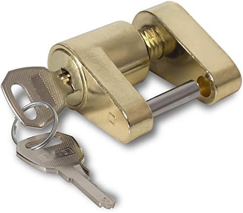 Trailer Hitch Coupler Bolt Lock - Locking Pin Car Accessories Best for Tow Truck Boat RV Travel Kit - Anti Theft Security Receiver Coupling Locks