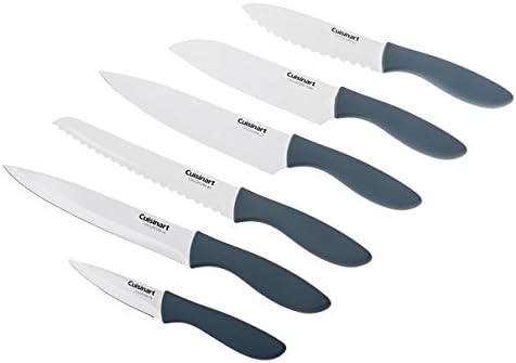 Cuisinart Ceramic Coated Knife Set, Blue/Grey (12 Piece)