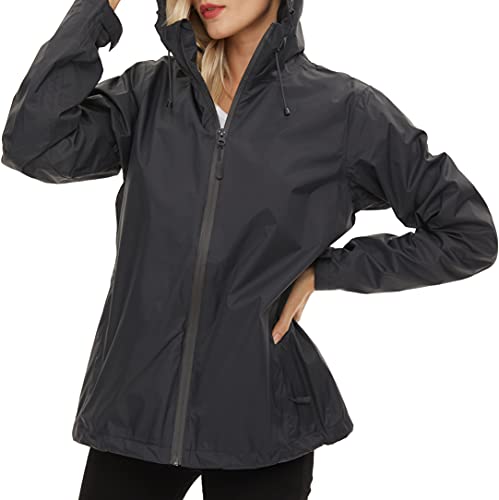 Image of Women's Rain Jacket Lightweight Waterproof Raincoat