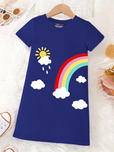 Image of Trampoline Girls Midi Dress Combo | Half Sleeve Cotton Dresses with Fun Prints | Soft & Stylish Everyday Outfits for Kids | Pack of 2