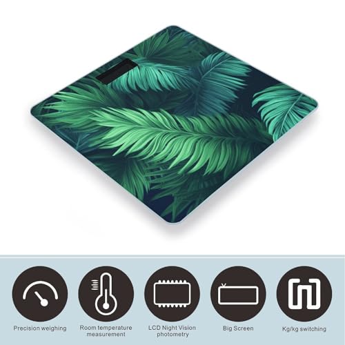 Báscula Digital de Baño con Diseño Tropical de Hojas miniatura 3