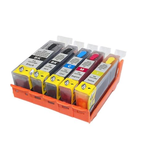 VeloHive PGI225 CLI226 Nachfüllbare Tintenpatrone, kompatibel mit IX6520 IP4820 IP4920 MG5120 MG5220 MG5220RFB MG5320 MG6110 MG6120(1Set 5pcs)