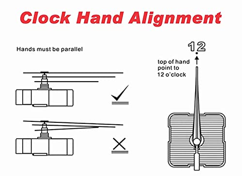 Image of Combo of Ajanta Mfg. Battery Operated Plastic Ticking Wall Clock Movement Machine with Hands (Needles : Black and Gold) Screw Size 5mm and Total Saft Size 12 mm