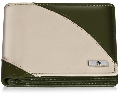 Cadeau pour homme portefeuille HORNBULL en cuir vert avec boîte