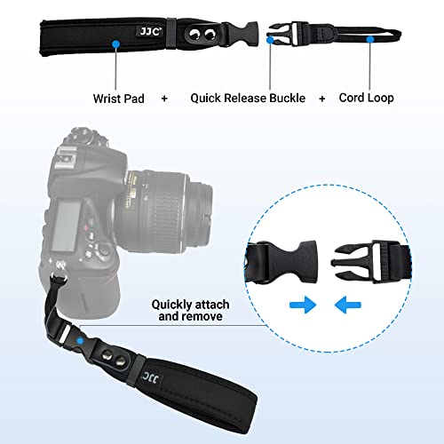 Image of JJC Soft Camera Hand Strap Wrist Strap for Canon Rebel T7 T6 T8i SL3 90D | for Canon 80D 70D RP M50 Nikon D3500 D750 Z5 Z6 Z7 Z8 Z50 Z30 Sony ZV-E1 A6000 A6100 A6400 A6700 A7 Fuji X-T5 X-T4 X-T30 X-E4