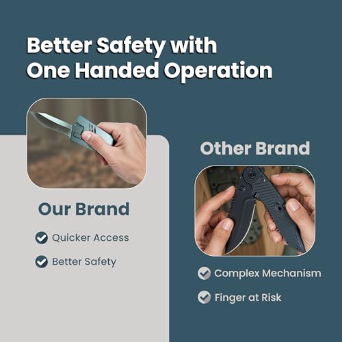 Image of Utility Pocket Knife, Folding Survival Knife (Obsidian Black) - 6.9 inch Tactical Outdoor, Ideal for Hunting, Fishing, Camping, EDC, Self-Defense, Emergency Rescue, Sharp Blade, Lightweight Aluminum Handle, One-Handed Opening, Easy to Sharpen, Compact, Portable, Multipurpose Outdoor Tool, Perfect for Hiking, Travel, Survival Gear, Heavy Duty, Rust-Resistant, Durable Stainless Steel Blade, Handy Everyday Carry