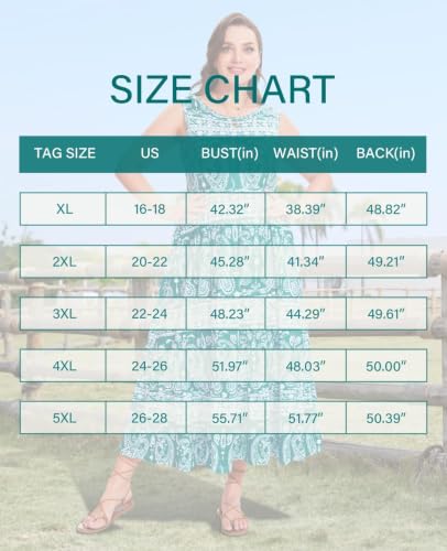 Image of Moon Wood Women's Plus Size Sleeveless Summer Dress Crewneck Tank Casual Flowy Maxi Dress with Pockets Vacation Outfits