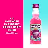 Smirnoff Vodka Gift Set - Flavoured Alcohol Miniature Set, 1 x 50ml Smirnoff Raspberry Crush, Branded Glass & Straw Mini Gift Sets, Raspberry Vodka Gifts for Men and Women, Birthday, Valentines Day - Image 3