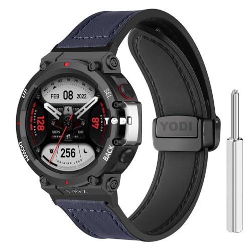 Image of YODI Strap Band Compatible with Amazfit T-Rex 2 Smartwatch Only Soft Silicone | Nylon | Chain | Leather Watch Straps with Installation Adjuster Tool For Amazfit TRex 2