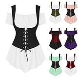Générique Corset Femme Bustier Push Up Gothique Retro Déguisement Pirate Femme Adulte S...