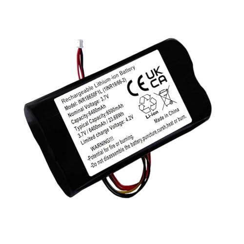 XINLANTECH 18650 1s2p 6400mAh 3.7V 1INR19/66 2 batería de repuesto para timbre de puerta de vídeo eufy Security S330 T8213 / T8210 / T8113