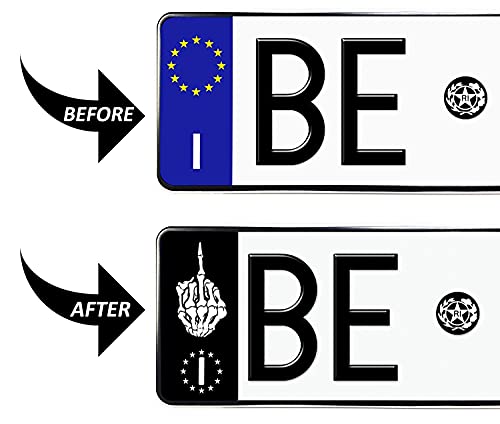 SkinoEu® 2 x Adesivi Vinile per Targa Stickers
