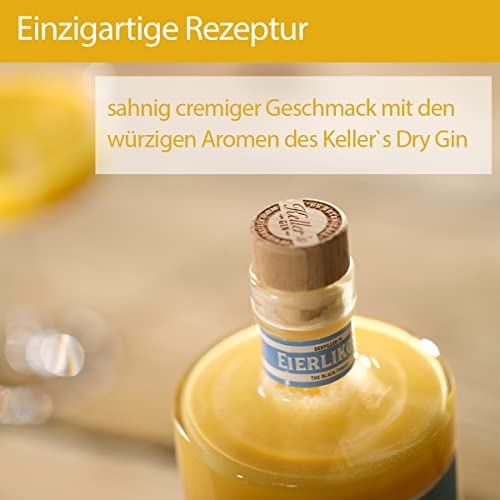 Keller&Friends Gin Eierlikör (1 x 0,5l), einzigartiger Gin-Likör aus 66 Botanicals mit hochwertigem Eierlikör, 17% vol… – Bild 4