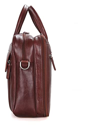 Classic Messenger Bag Vintage Leather Handbag 15inch Laptop Briefcase Crossbody Shoulder Bag2