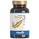 VITACTIV Fischöl Omega-3 1000 - hochdosiert - 100% natürlich, mit Vitamin B1 + B12 + E - für Herz, Gehirn, Augen & Energie - mit mehrfach ungesättigten Fettsäuren (DHA + EPA) - 30 Softgel-Kapseln