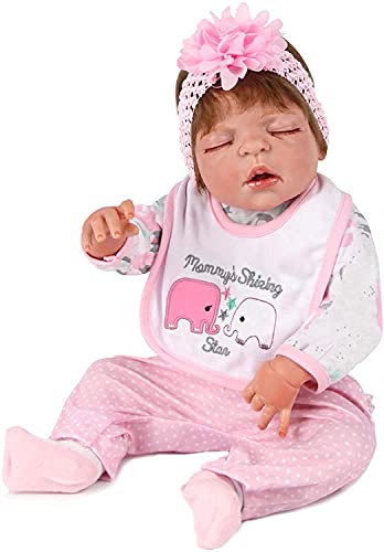 ZIYIUI Lebensecht Reborn Puppen 57 cm 23 Zoll Ganzkörper silikon Vinyl Baby Reborn Simulation Neugeborenes Baby… – Bild 5