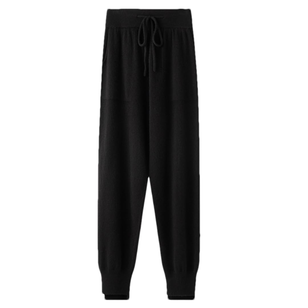 Hndudnff Womens Merino Wool Bloomers High Casual Waist Warm Trousers Solid Business Work Pants