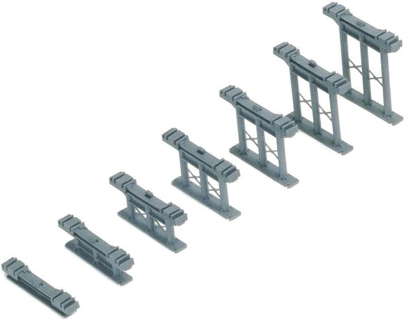 R658 OO Gauge Inclined Piers - Model Railway Accessories, Miniature Diorama Scenery Train Sets - Lifelike Train Inclined Piers Model - Scale 1:76, Grey