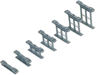 R658 OO Gauge Inclined Piers - Model Railway Accessories, Miniature Diorama Scenery Train Sets - Lifelike Train Inclined Piers Model - Scale 1:76, Grey