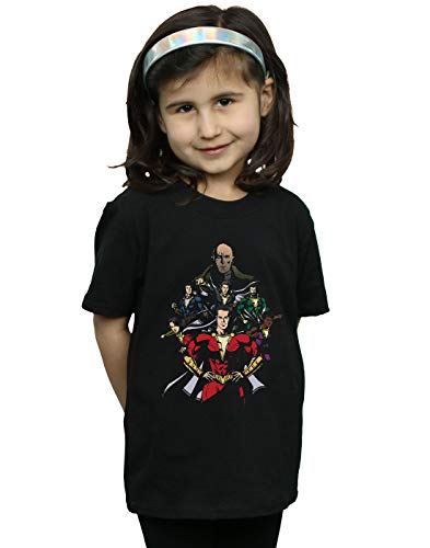 DC Comics Girls Shazam Team Up T-Shirt Black 7-8 Years