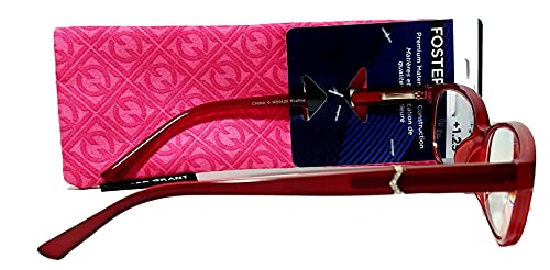 Foster Grant Coloread Wine Evalina Women's Reading Glasses With Case +3.25 #TOP1