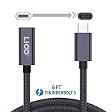 USB-C Extension Cable 3.3ft, Thunderbolt 3 Compatible-Liootech Extender Cord Fast Charger and Data Sync Compatible Mac Nintendo Switch USB-C HUB Type C Laptop Devices