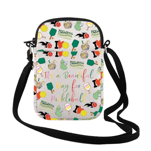 TSOTMO Pickleball Gift It's A Beautiful Day For Pickleball Crossbody Bag Pickleball Lover Gift Pickleball Coach Gift