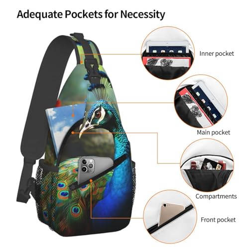 Bolso cruzado pequeño para senderismo unisex negro miniatura 4
