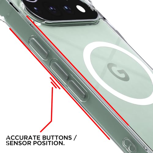 Image of Outlouders Back Cover for Google Pixel 11 Pro | Magnetic-Safe | Transparent PC + TPU | Magnetic Support | Shockproof Protection Bumper Case (Transparent)