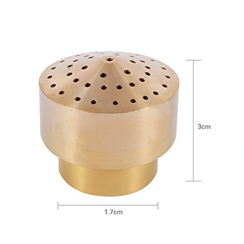 Image of Brass Column Garden Fountain Nozzle, 1 /4 inch to 2 inch Porous Scattering Spray Head, Durable Water Feature Accessory for Outdoor Ponds and Fountains