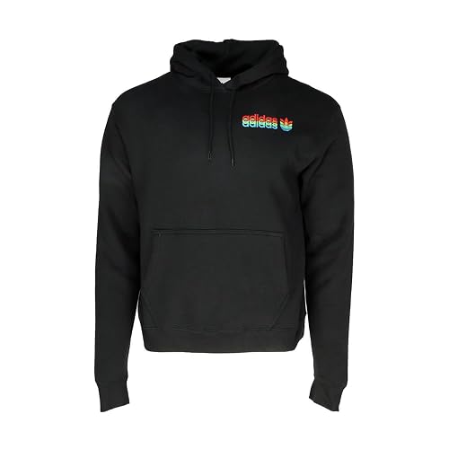 Mens Essentials Rgb Trefoil Hoodie Casual Outerwear Casual - Black