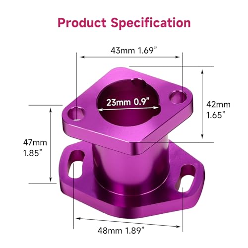 Image of FVRITO VM22 Intake Manifold for Predator 212cc Ghost 196cc 224cc Coleman CT200U BT200X Mini Bike CT200U-EX Baja Warrior KT196 Go Kart GX200 GX160 6.5HP OHV Clone Engine Performance Parts Purple