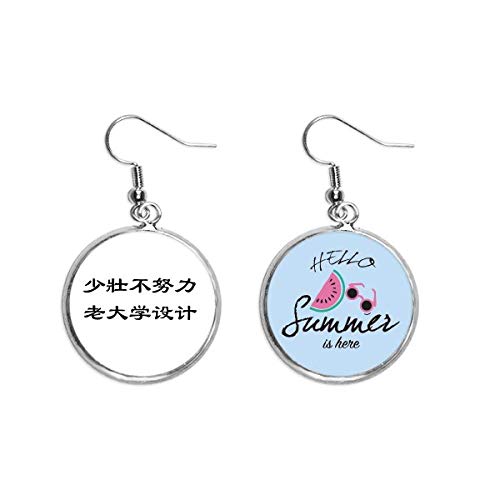 Pendientes de sandía con diseño veraniego para el lóbulo de la oreja