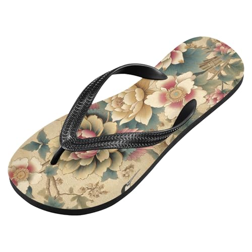 Burbuja Japanese Cranes Flip Flops for Women Men, Soft Thong Sandals Rubber Slippers for Pool Beach Essentials2