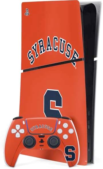 Skinit Decal Gaming Skin Compatible with PS5 Slim Digital Edition Bundle - Officially Licensed Syracuse University S Logo Design