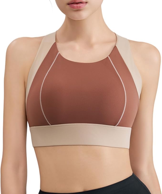 eleg & stilance Women's Full Coverage Soft Stretchable Padded Racerback Sports Bra with Back Hook Closure for Yoga| Workout| Running Sports Bra-picture-36