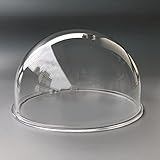 OwlCat 6 Inch Acrylic Dome Heightened Clear Plastic Hemisphere Indoor/Outdoor CCTV Replacement Clear Dome Camera Cover Security Dome Camera Housing Size 154x90mm