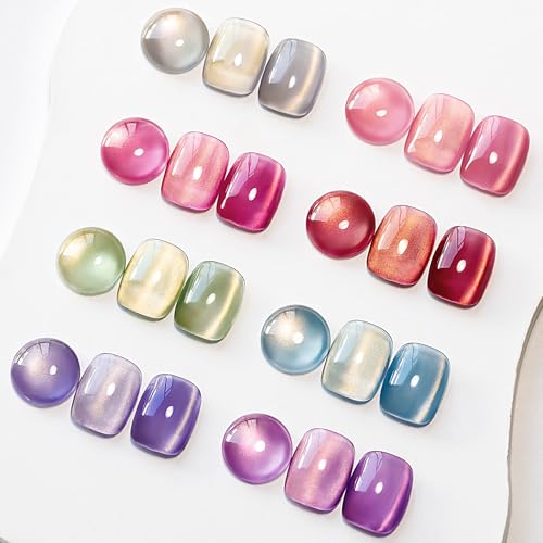 MIZHSE Dawn Cat Eye Gel Polish Set 8 Colors