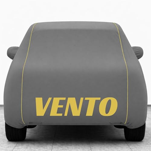 Image of Kings of Cover New Grey 100% Waterproof Vento Car Cover | Polyester Car Body Cover for Rain & Sun | UV Protection, Dustproof, Scratch Resistant, Windproof, Heat Resistant, Custom Fit