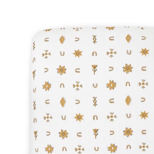 Image of Little Unicorn Premium Crib Sheet | Breathable & Super-Soft Muslin Fabric (Conchos)