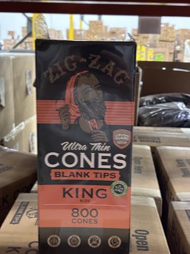 ZIG-ZAG Blank Tip Ultra Thin Pre Rolled Cones King Size Bulk Pack (800 Cone) - 100 mm - Image 3