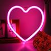 Easter Basket Stuffer for Teens Adults Pink Room Decor Neon Sign Valentines Day Decorations Gifts for Her Women Girlfriend Heart Neon Light Window Table Wall Decoration for Bedroom Preppy Home Dorm Ro