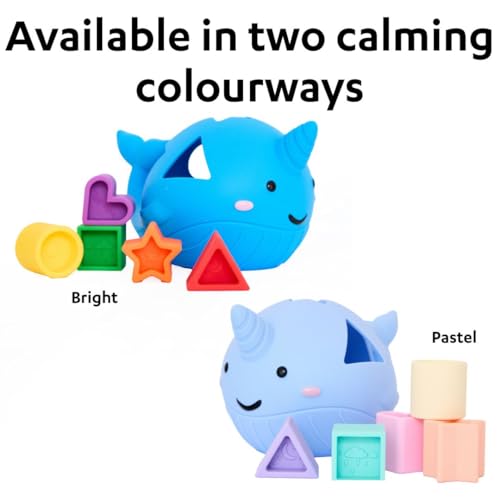 Jellystone Designs Nawhal Shape Sorter. Educational Sensory Shape Sorting Toy. Pastel Colour Matching Game. Easy to Clean & use for Bath Play. Dishwasher Safe. Gifts for Boys & Girls 10 Months + - Image 4