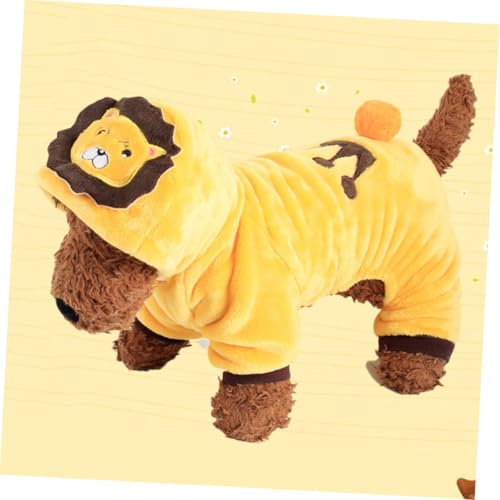 Disfraz León para Perros XS de Coral Fleece miniatura 5