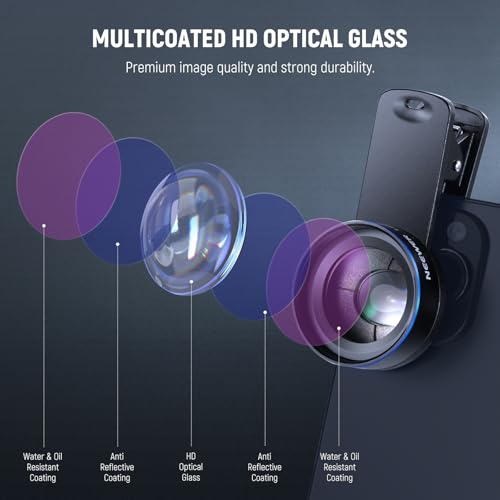 NEEWER Basics 15x Macro Phone Lens Kit with 37mm Lens Clamp, HD Camera Accessories Compatible with iPhone Samsung Android Smartphone, LS-69