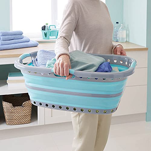 Hip-Hugger Collapsible Laundry Basket 37L