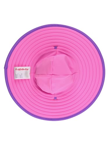 Image of RuffleButts Baby /Toddler Girls UPF 50+ Sun Protective Wide Brim Swimwear Sun Hat