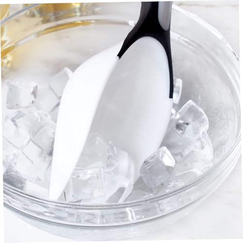 Cubo de hielo con diseño transparente y apilable para congelador con tapa higiénica y cuchara 5
