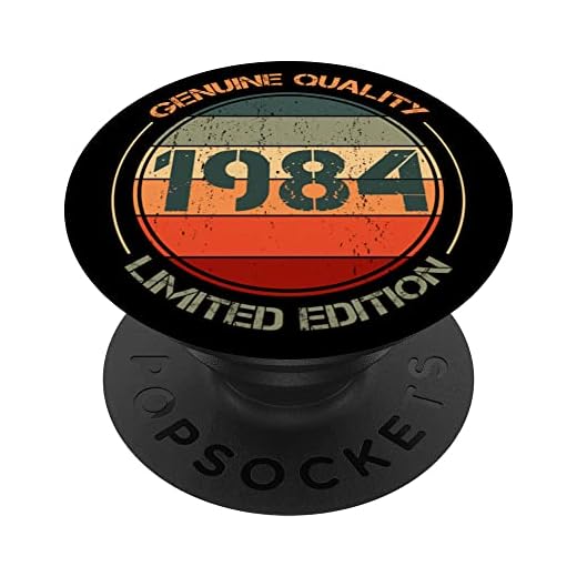 Vintage 1984 Pop Socket para teléfono divertido retro 1984 cumpleaños PopSockets PopGrip Intercambiable