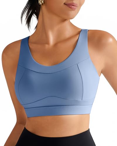 Image of RUNNING GIRL High Impact Sports Bras for Women,Racerback Running Bra Workout Crop Tank Tops Longline Sports Bra Push up